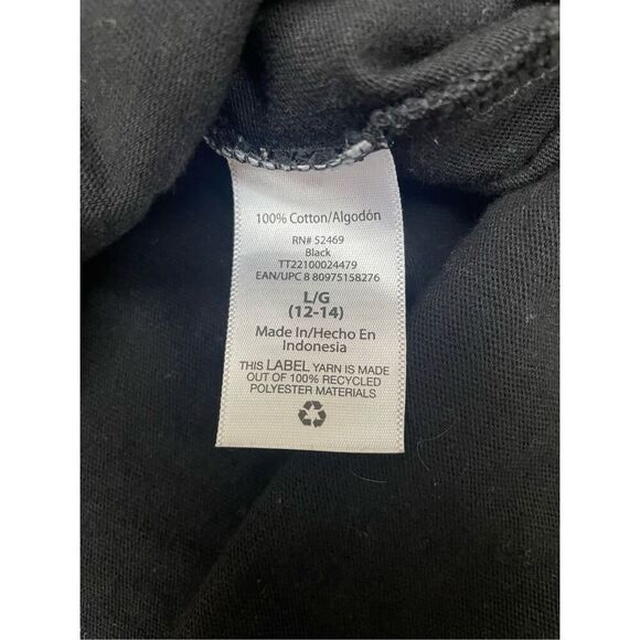 Time & Tru Black T-shirt Dress Size Large - Picture 4 of 8